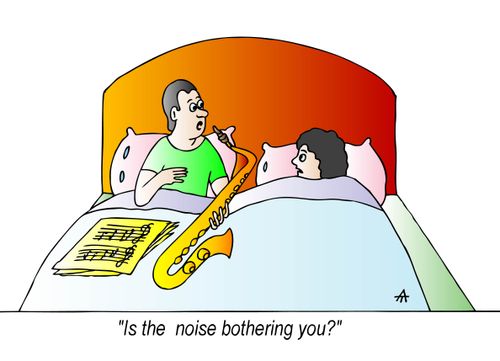"Is the noise bothering you?"