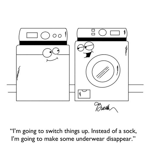 "I'm going to switch things up. Instead of a sock, I'm going to make some underwear disappear."