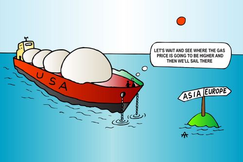 "Let's wait and see where the gas price is going to be higher and then we'll sail there."