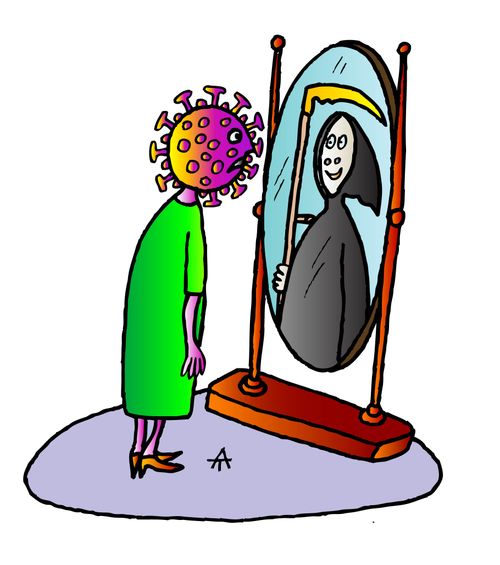 Covid's Reflection is the Reaper