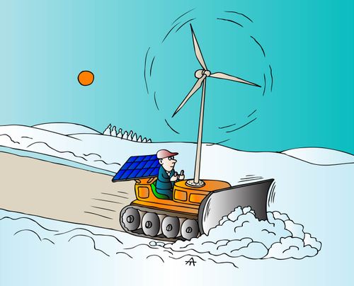 Wind Powered Snow Plough