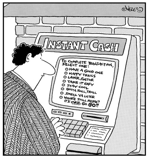 Instant Cash Machine: Choose Your Own Transaction Sign-Off