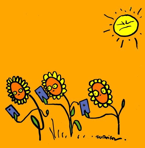 Flowers Ignore the Sun in Favor of Screen Time