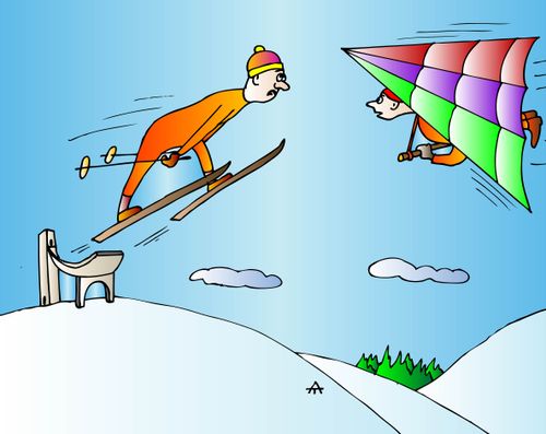 Skiing and Paragliding Accident