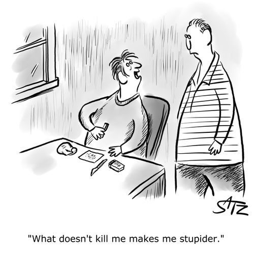 "What doesn't kill me makes me stupider."