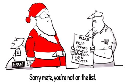 "Sorry mate, you're not on the list."