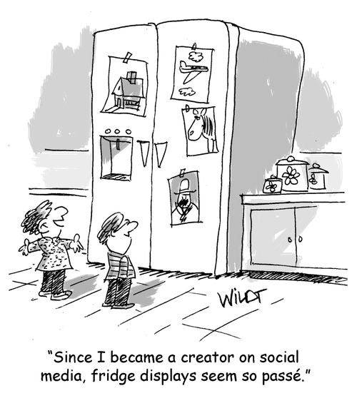"Since I became a creator on social media, fridge displays seem so passé."