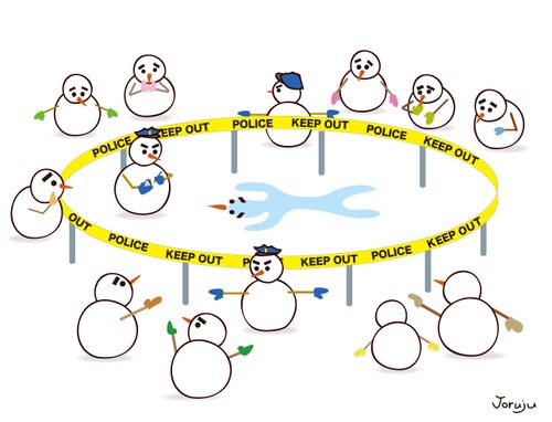 Snowmen Crime Scene