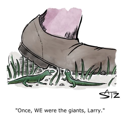 "Once, WE were the giants, Larry."