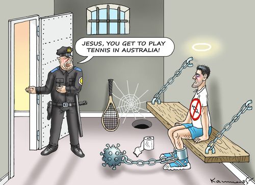 "Jesus, you get to play tennis in Australia."