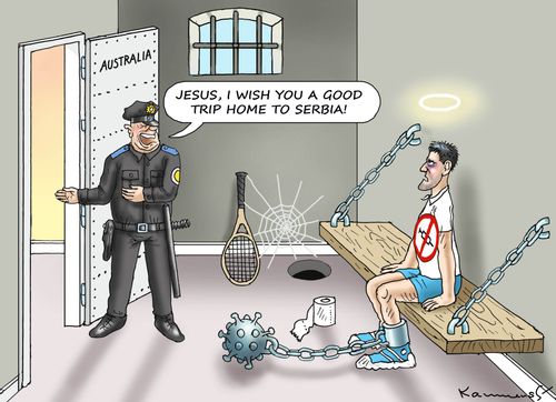 "Jesus, I wish you a good trip home to Serbia!"