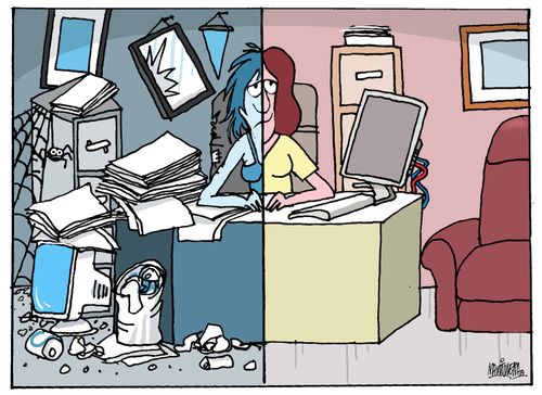 Office in poverty and wealth