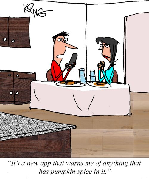 "It's a new app that warns me of anything that has pumpkin spice in it."