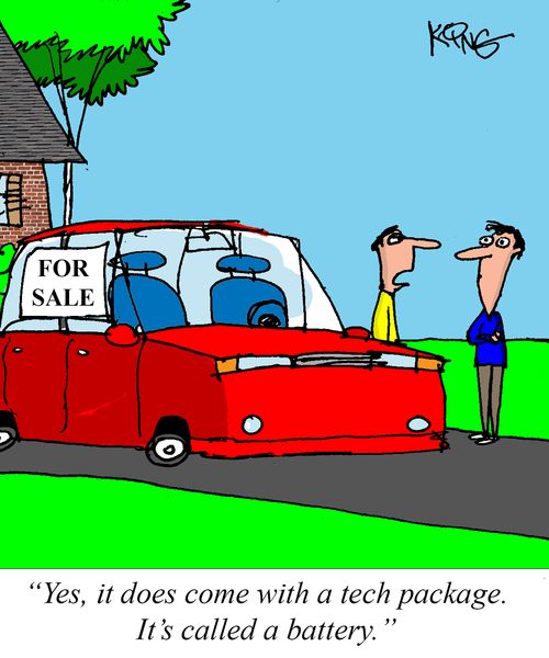 "Yes, it does come with a tech package. It's called a battery."