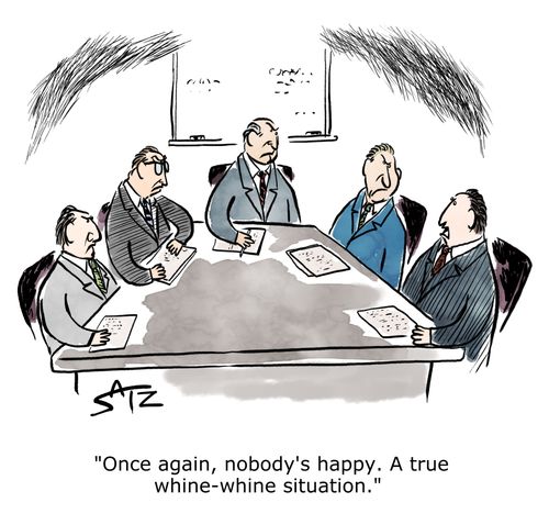 "Once again, nobody's happy A true whine-whine situation."