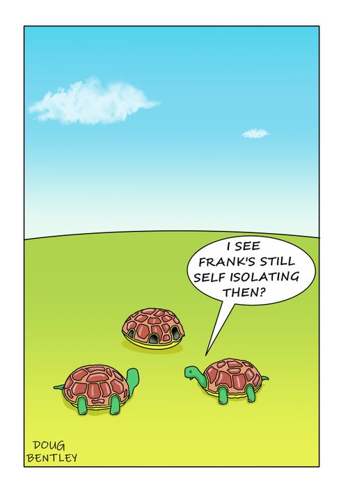"I see Frank's still self-isolating then?"