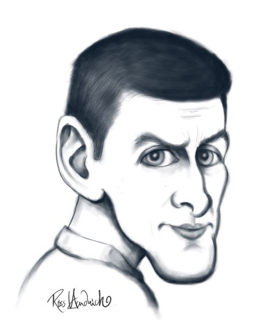 Novak Djokovic Caricature