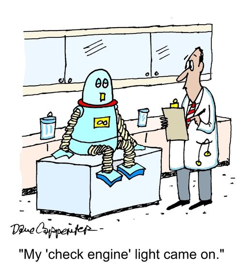 "My 'check engine' light came on."