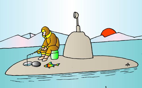 Submarine Ice Fishing