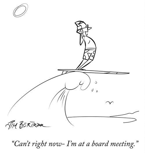 "Can't right now - I'm at a board meeting."