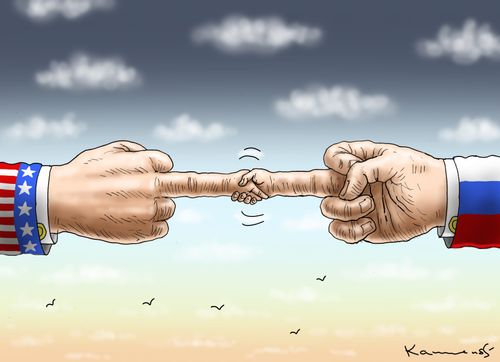 Russia/US Handshake