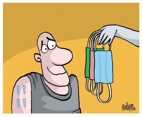 Vaccines and mask protection
