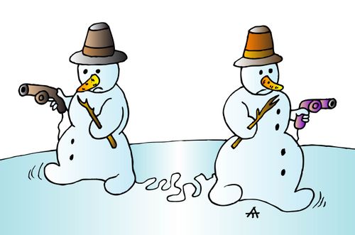 Snowman duel