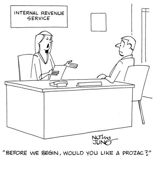 "Before we begin, would you like a prozac?"