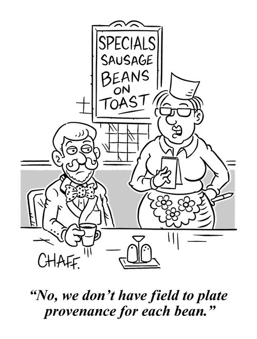 "No, we don't have field to plate provenance for each bean."