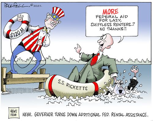"More federal aid for lazy, shiftless renters. . . ? No thanks!!"