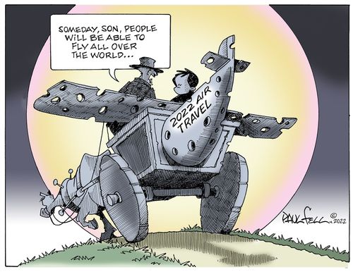 "Someday, son, people will be able to fly all over the world. . . "