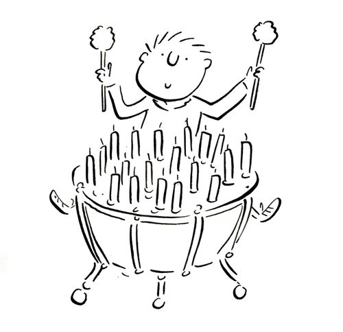 Candles on Drum