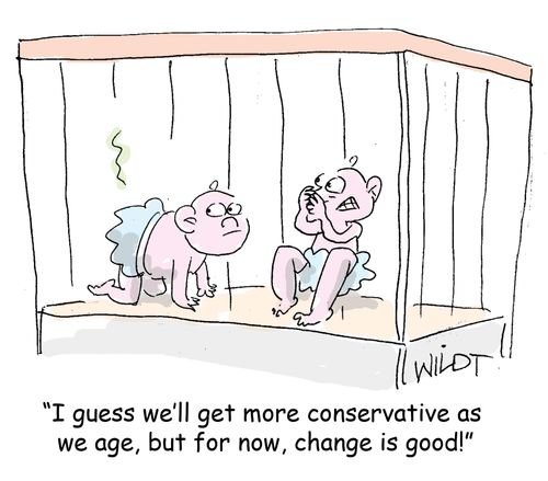 "I guess we'll get more conservative as we age, but for now, change is good!"