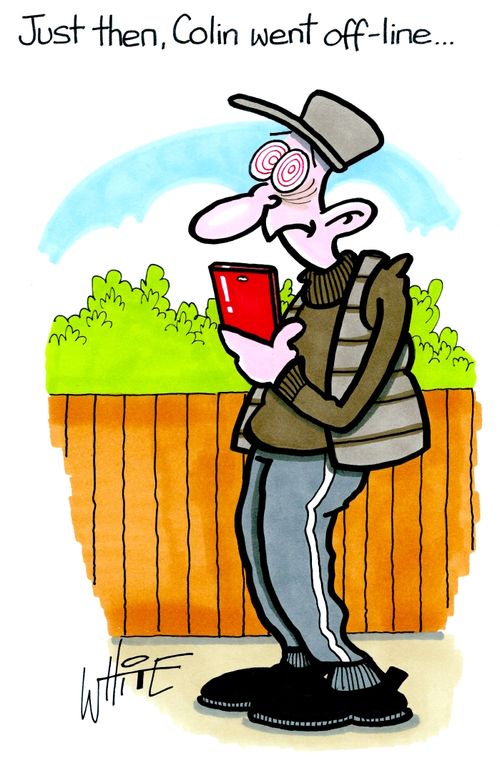 Just then, Colin went off-line. . .