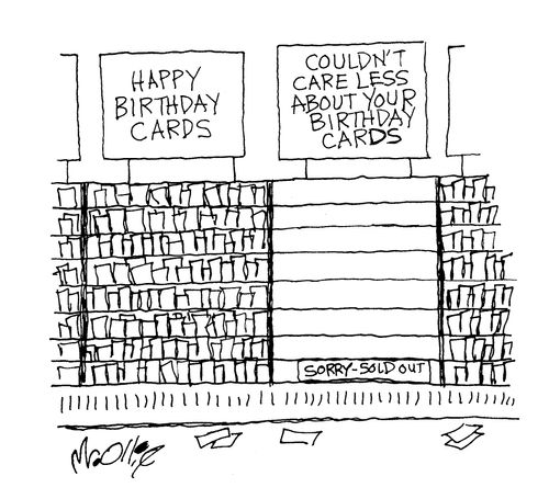 Couldn't Care Less About Your Birthday Cards