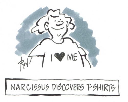 Narcissus discovers t-shirts