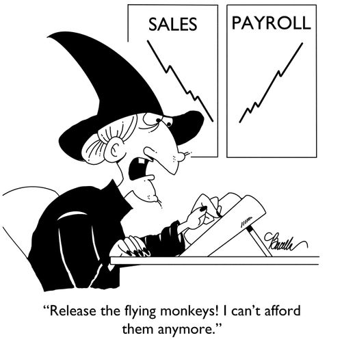 "Release the flying monkeys! I can't afford them anymore."