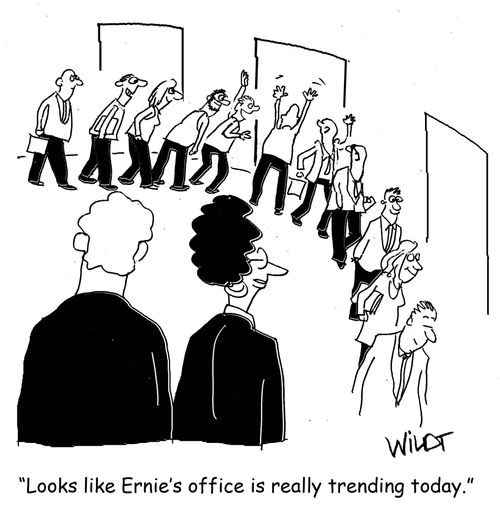"Looks like Ernie's office is really trending today."