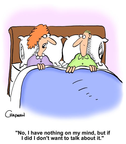 "No, I have nothing on my mind, but if I did I don't want to talk about it."