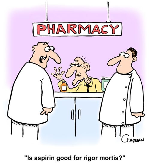 "Is aspirin good for rigor mortis?"