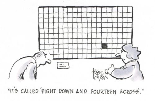 "It's called 'eight down and fourteen across'."