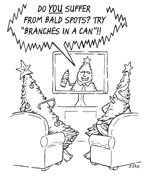 "Do you suffer from bald spots? Try 'Branches in a Can'!!"