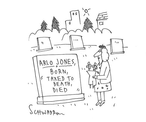 Arlo Jones: Born, Taxed to Death, Died.