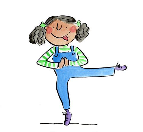 A dancer wearing dungarees 