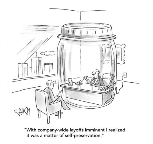 "With company-wide layoffs imminent I realized it was a matter of self-preservation."
