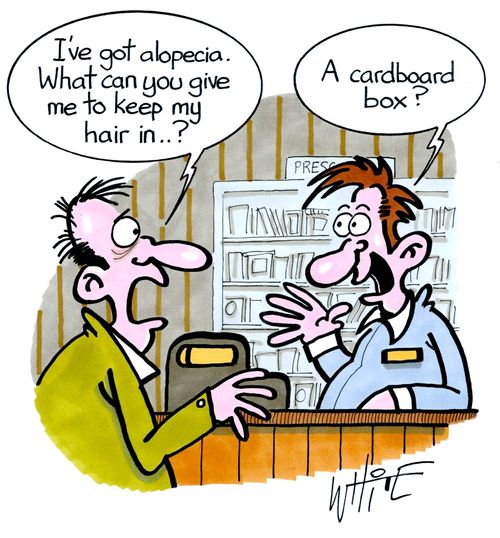 "I've got alopecia. What can you give me to keep my hair in...?"