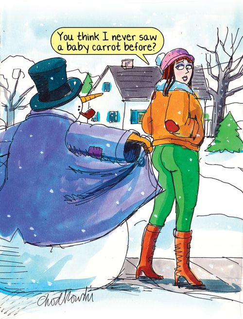 "You think I never saw a baby carrot before?"