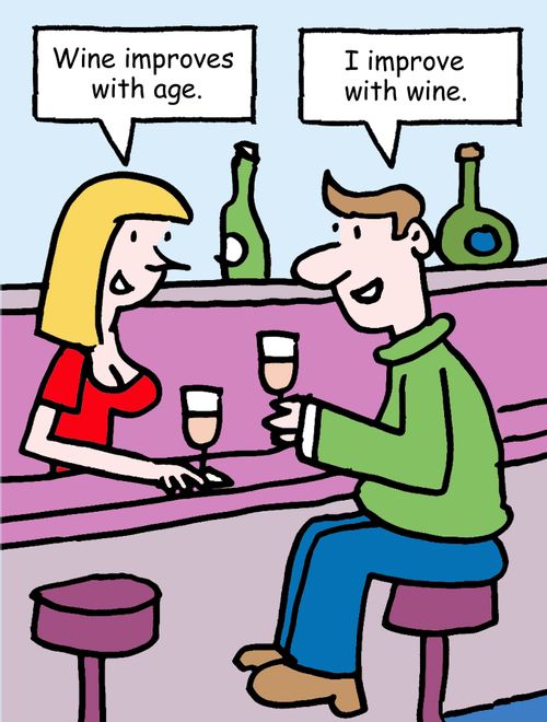 "Wine improves with age."