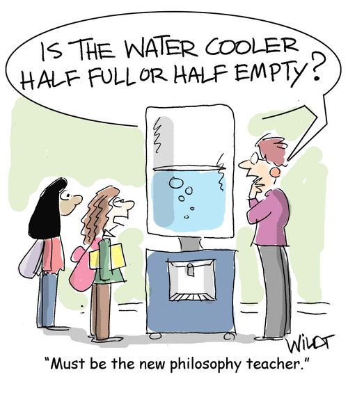  "Must be the new philosophy teacher."