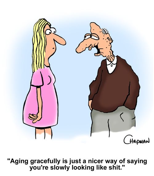 "Ageing gracefully is just a nicer way of saying you're slowing looking like s**t."